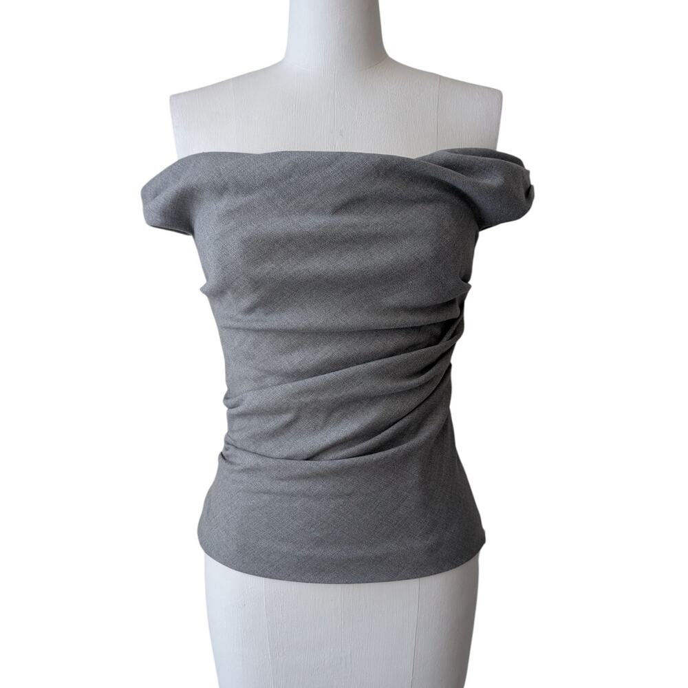 Zara gray off the shoulder top